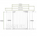 SPRINGOS Bezpečnostní bariérová zábrany pro schody a dveře - bílá - 76-85 cm