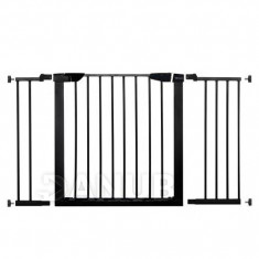 SPRINGOS Bezpečnostní bariérová zábrana pro schody a dveře - černá - 75-124cm