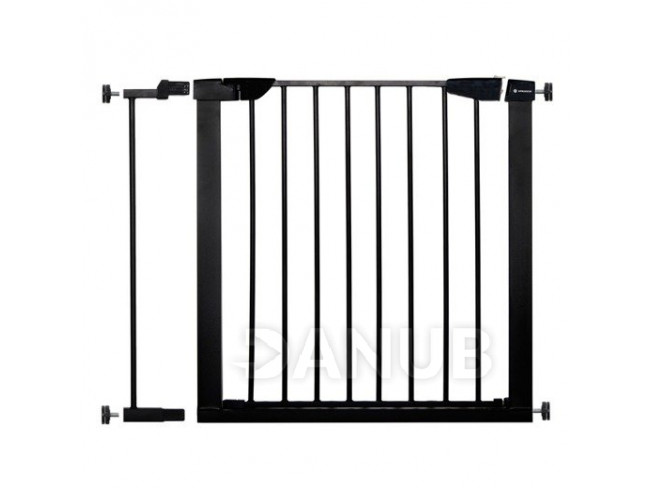 SPRINGOS Bezpečnostní bariérová zábrana pro schody a dveře - černá - 75-89 cm