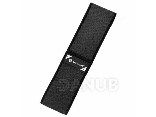 SPRINGOS Fitness guma na cvičení Hip Band - L - 2x43 cm - černá