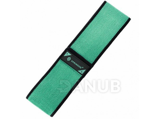 SPRINGOS Fitness guma na cvičení Hip Band - L - 2x43 cm - zelená