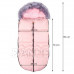 SPRINGOS Fusak Luxury Modern s kožešinou 4v1 - 90cm - Růžový