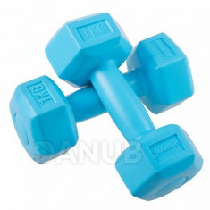 Jednoruční činky 1kg modré - 2ks