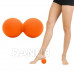 SPRINGOS Lakrosový masážní míček dvojitý 6 cm - oranžový