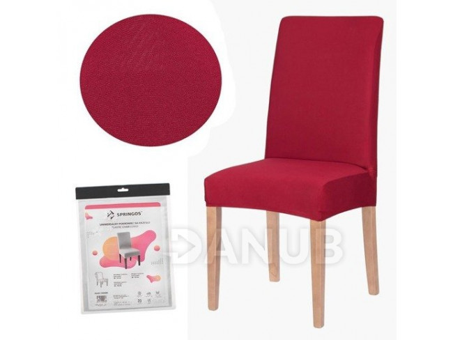SPRINGOS Návlek na židli univerzální - červený