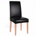 SPRINGOS Návlek na židli univerzální - kožený černý
