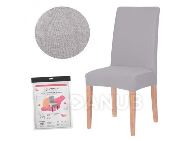 SPRINGOS Návlek na židli univerzální - šedý