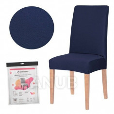 SPRINGOS Návlek na židli univerzální - tmavě modrý