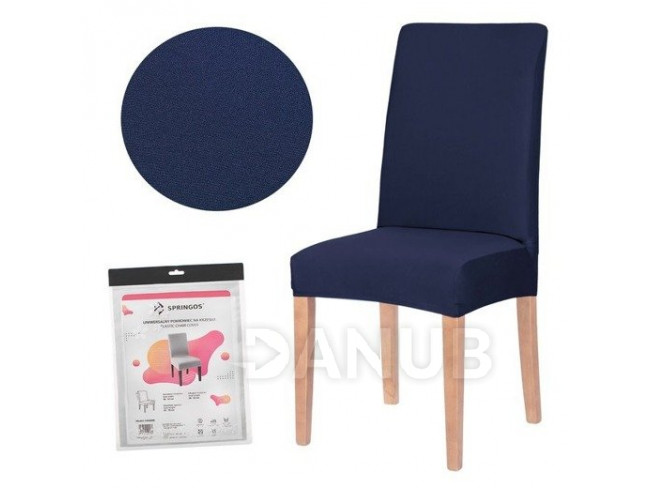 SPRINGOS Návlek na židli univerzální - tmavě modrý