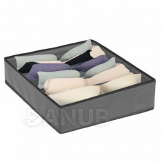 Organizér na prádlo - 7 přihrádek - šedý