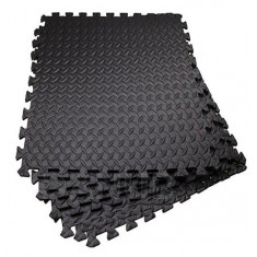 Springos pěnové puzzle protiskluzové 60 x 60 x 1,2 cm - 6 ks - černé
