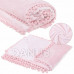 SPRINGOS Přehoz na postel s malými Pomponi 200x220 cm - růžový
