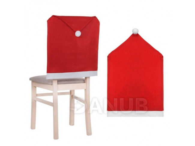 SPRINGOS Sváteční návlek na židli - červená čepice