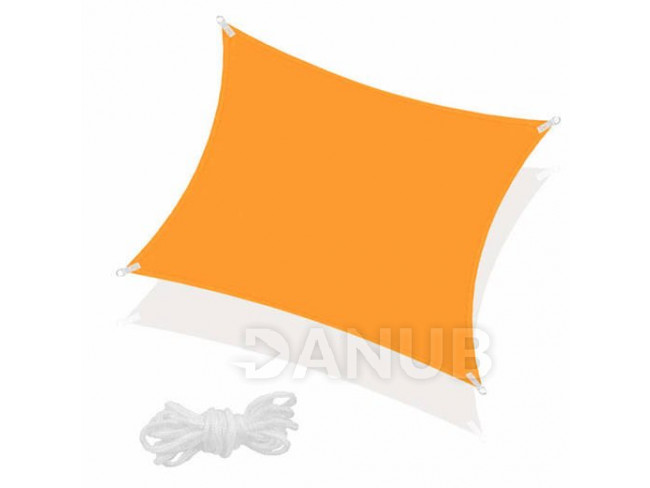 SPRINGOS Stínící plachta čtverec 500x500cm - oranžová