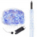 Vánoční LED světelná mikro řetěz venkovní + programator - andělské vlasy 15 linek - 300LED - 2M Modrá