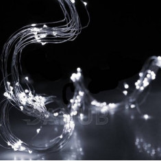 Vánoční LED světelná mikro řetěz venkovní + programator - andělské vlasy 15 linek - 300LED - 2M Studená Bílá