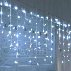 Vánoční LED světelná záclona vnější - programy - časovač - 150LED - 5M Studená Bílá