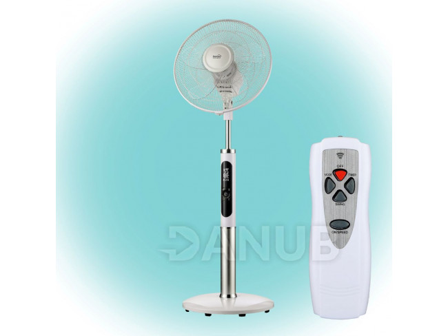 Stojanový ventilátor s 3D oscilací - bílý - 40cm - 60W
