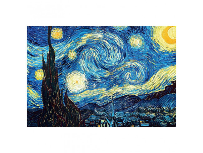 Diamantové malování - výšivka - 30x40 cm - noční obloha Van Gogh