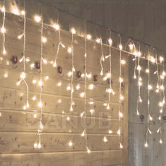 Vánoční LED světelná záclona na spojování venkovní - 200LED - 5M Teplá bílá