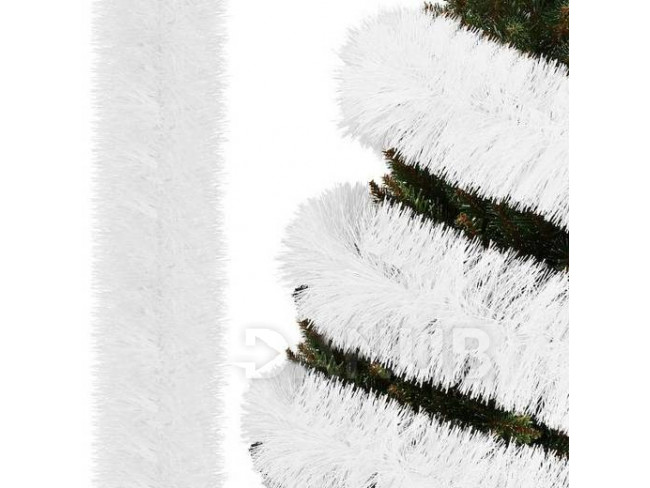 Vánoční girlanda - bílá - 6 m - průměr 15cm