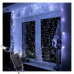 Vánoční LED světelná mikro záclona venkovní - závěs + programátor - 400LED - 3x2m Studená bílá