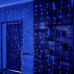 Vánoční led světelná záclona na spojování venkovní - závěs - programy - 306led - 3x3m modrá