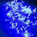 Vánoční led světelná záclona na spojování venkovní - závěs - programy - 306led - 3x3m modrá