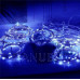 Vánoční led světelná záclona vnitřní USB - 300 led - programy - ovladač - 3x3m - modrá