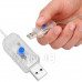 Vánoční led světelná záclona vnitřní USB - 300 led - programy - ovladač - 3x3m - teplá bílá