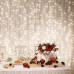 Vánoční led světelná záclona vnější - 210led - 1x2m teplá bílá