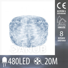 Vánoční had vnější - programátor - 480led - 20m - Studená bílá