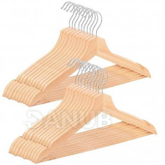 Springos Dřevěný věšák na oblečení - 20 ks