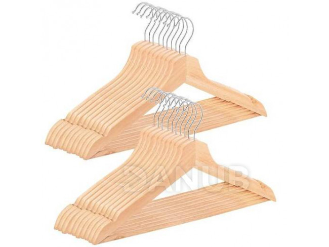 Springos Dřevěný věšák na oblečení - 20 ks