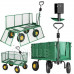 Springos Kovový zahradní vozík - 400 kg - zelený