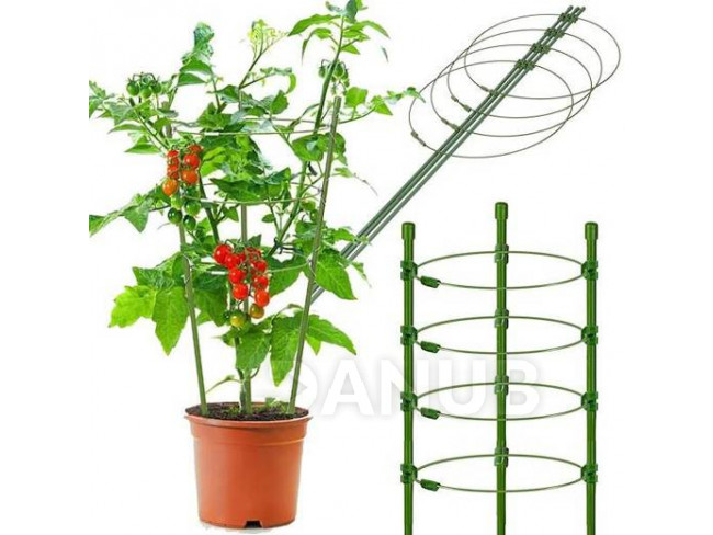 Springos Kroužková podpěra pro rostliny a květiny - 120 cm - zelená