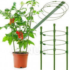 Springos Kroužková podpěra pro rostliny a květiny - 60 cm - zelená