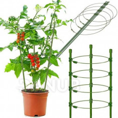 Springos Kroužková podpěra pro rostliny a květiny - 91 cm - zelená