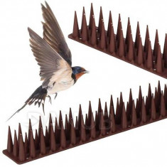Springos Panely s plastovými hroty pro holuby -12 ks hnědá