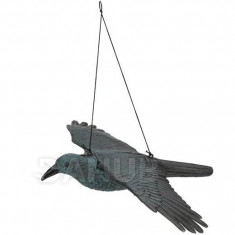 Springos Plašič ptáků - létající havran - 83x45x10cm - černý