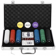 Pokerový set - kufřík + 300 žetonů + kostky