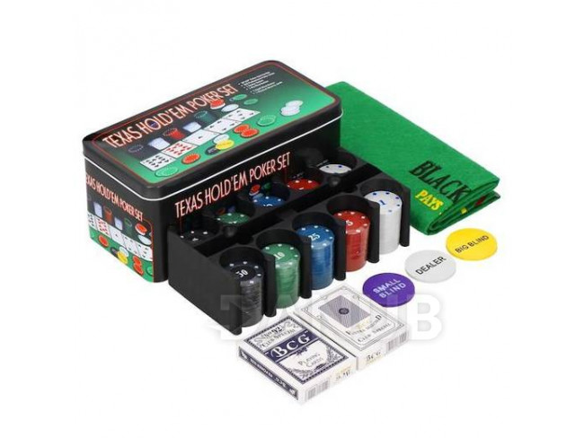 Springos Pokerový set - krabička + 200 žetonů