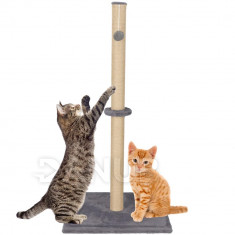 Springos Sisalové škrábadlo pro kočky s hračkou - tmavě šedé - 75 cm