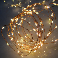 Vánoční LED světelný mikro řetěz venkovní - 80LED - 7,9M Teplá Bílá
