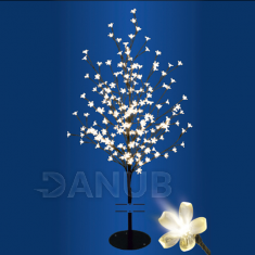 Vánoční LED světelná ozdoba - kvetoucí třešeň - 200LED - 1,5M - Teplá bílá