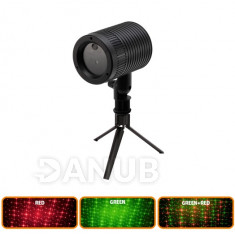 Vánoční LED světelný projektor vnější/vnitřní - 9 laserových programů - Červená - Zelená
