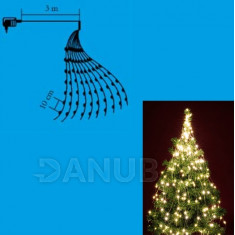 Vánoční LED svazek svítících řetězců - 6 řetězců po 20ks LED - 1,9m - Teplá bílá