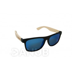 Dřevěné polarizační sluneční brýle Wayfarer Modern BLUE