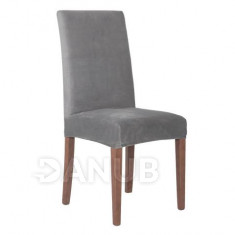 SPRINGOS Návlek na židli univerzální - šedý samet