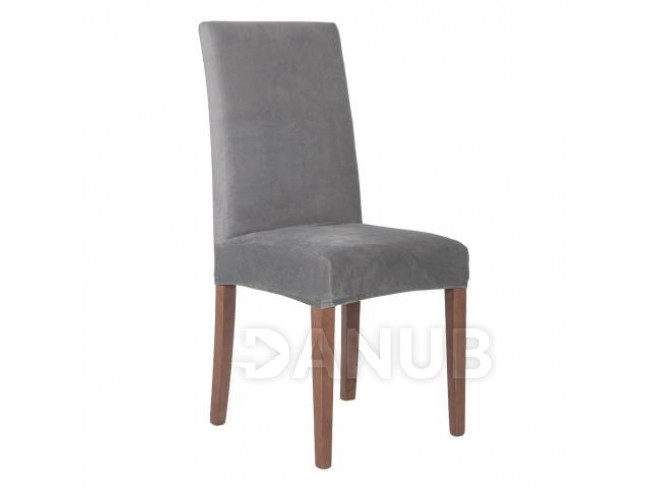SPRINGOS Návlek na židli univerzální - šedý samet